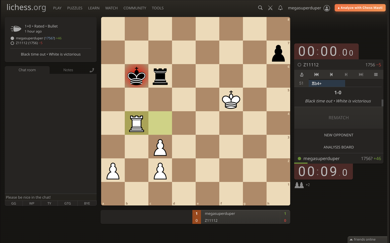Analyze with Chess Masti button visible in the Lichess top navigation