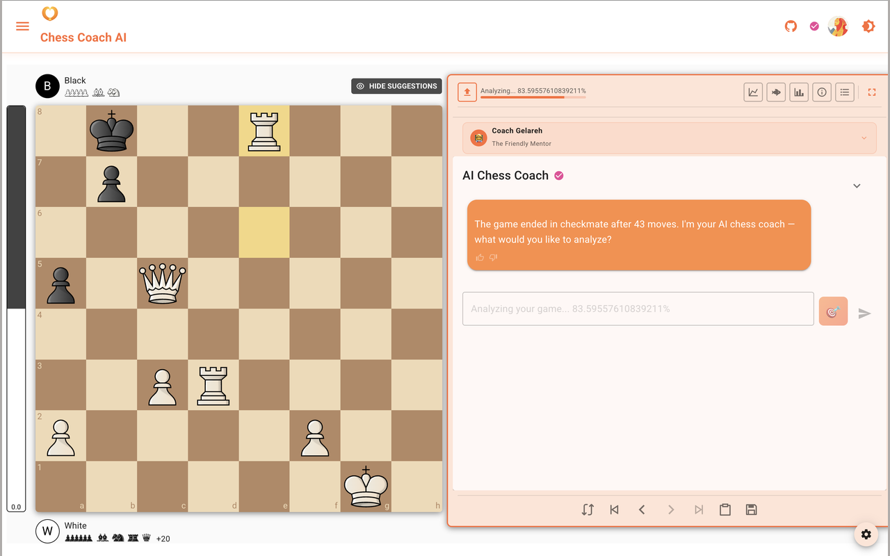 chessmasti.com analyzing the game in real time