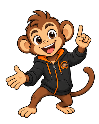Masti the Monkey, the Chess Masti coach, having an idea